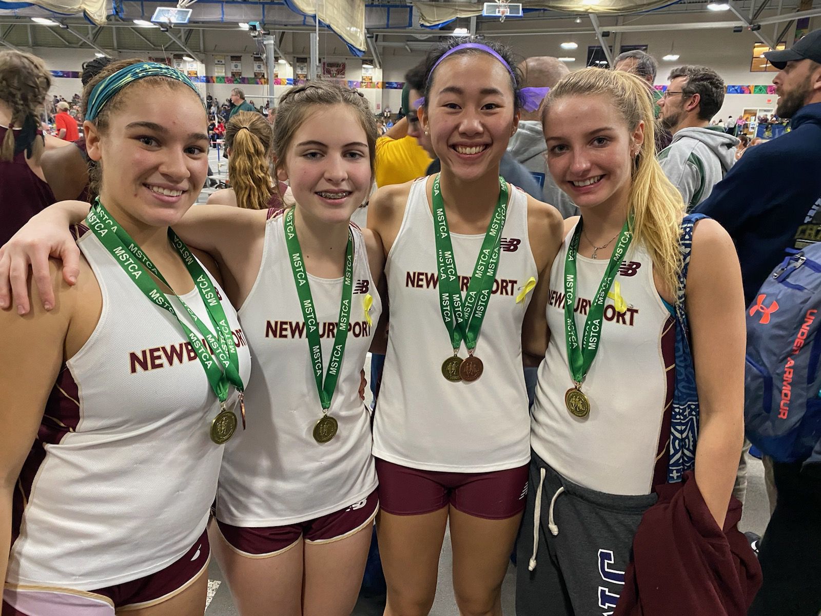 Newburyport girls track medals
